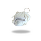 White Softball Glove Mini Keychain