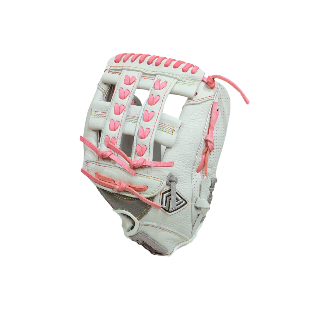 Youth Fastpitch Softball Glove - Pretty In Pink - Double Braid