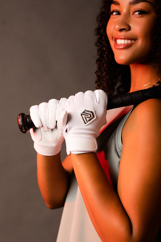 Resilient Championship Fastpitch Batting gloves - All White