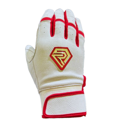 Resilient Championship Fastpitch Batting gloves - White and Red