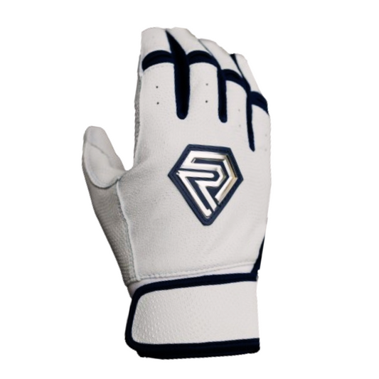 Resilient Championship Fastpitch Batting gloves - White and Navy