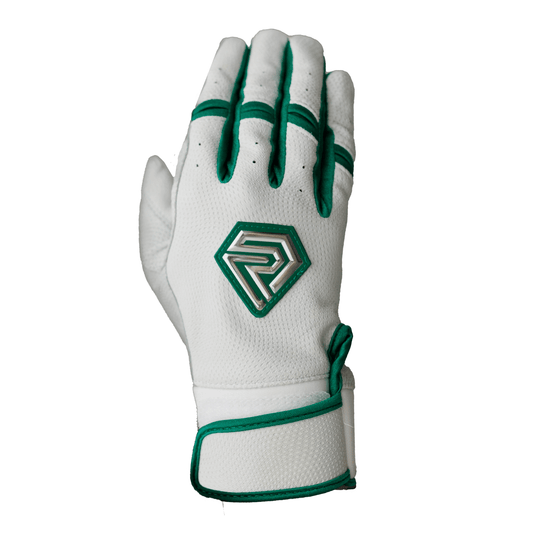 Resilient Championship Fastpitch Batting gloves - White and Green - Resilient SFBL