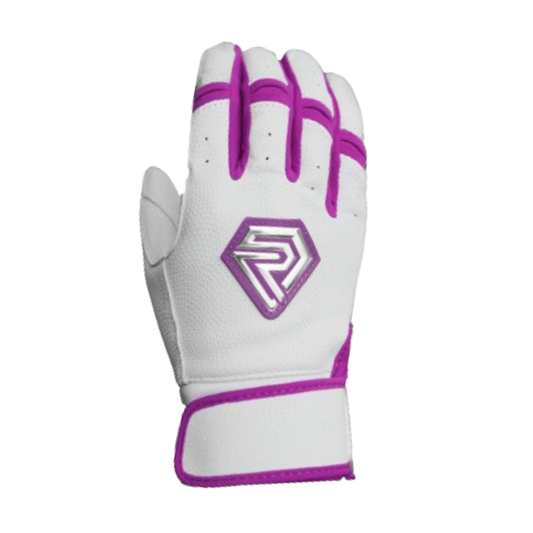 Resilient Championship Fastpitch Batting gloves - White and Purple - Resilient SFBL