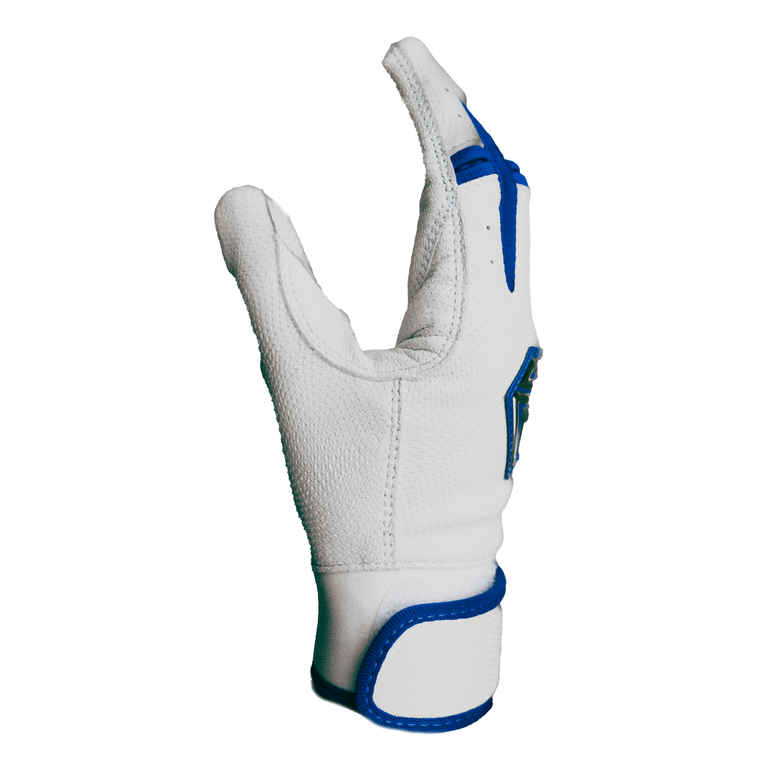 Resilient Championship Fastpitch Batting gloves - White and Royal Blue - Resilient SFBL