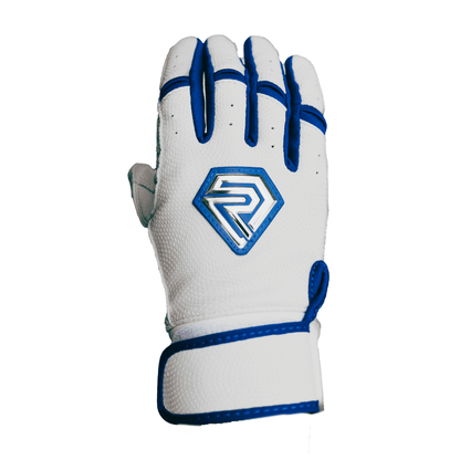 Resilient Championship Fastpitch Batting gloves - White and Royal Blue - Resilient SFBL