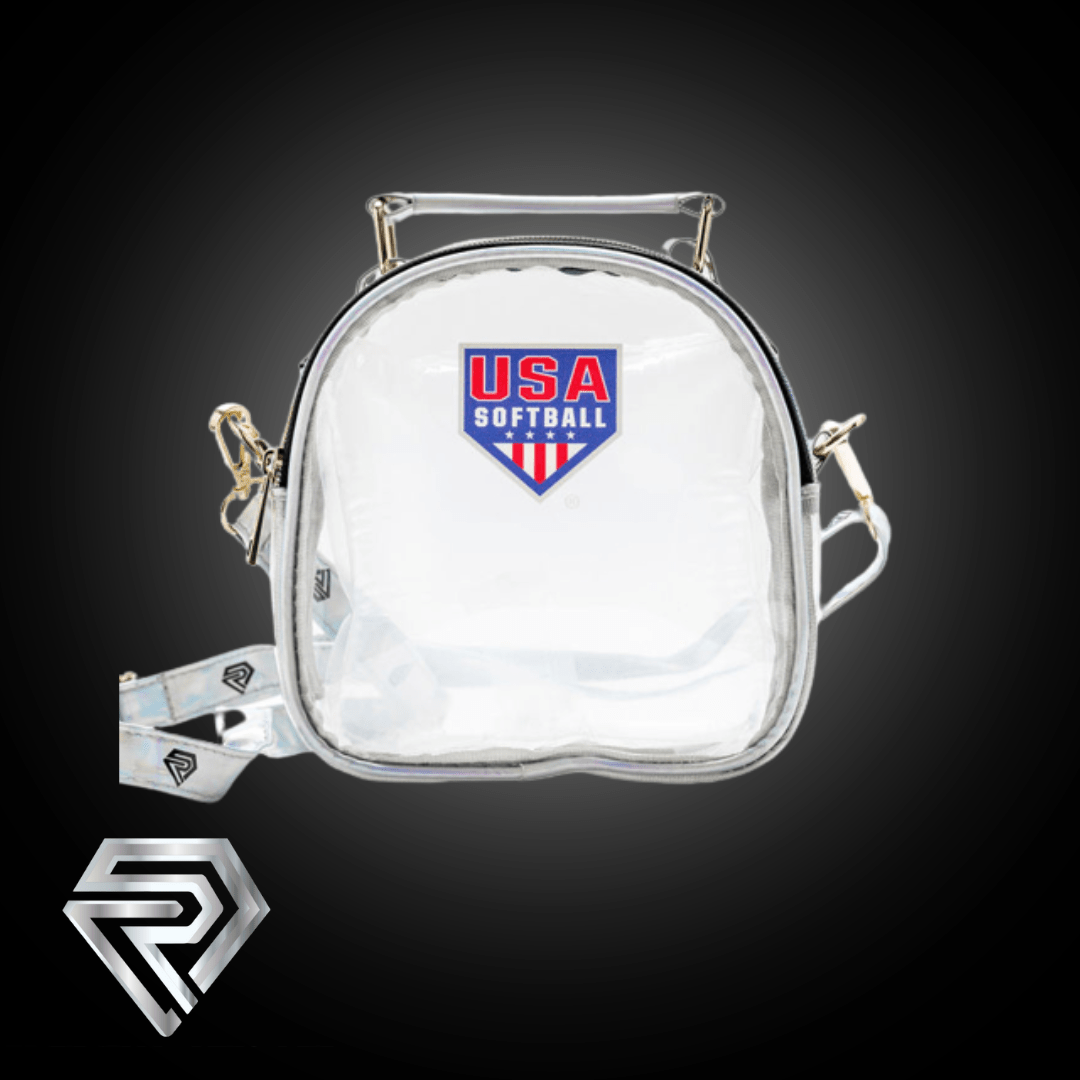 USA Softball Clear Stadium Bag Clear - Rosie's Nothing to Hide Cross - Body Bag - Resilient SFBL