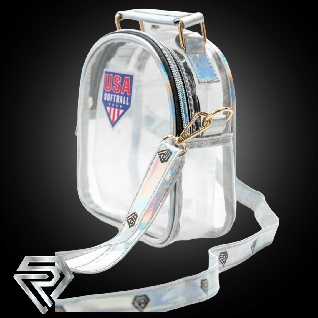 USA Softball Clear Stadium Bag Clear - Rosie's Nothing to Hide Cross - Body Bag - Resilient SFBL