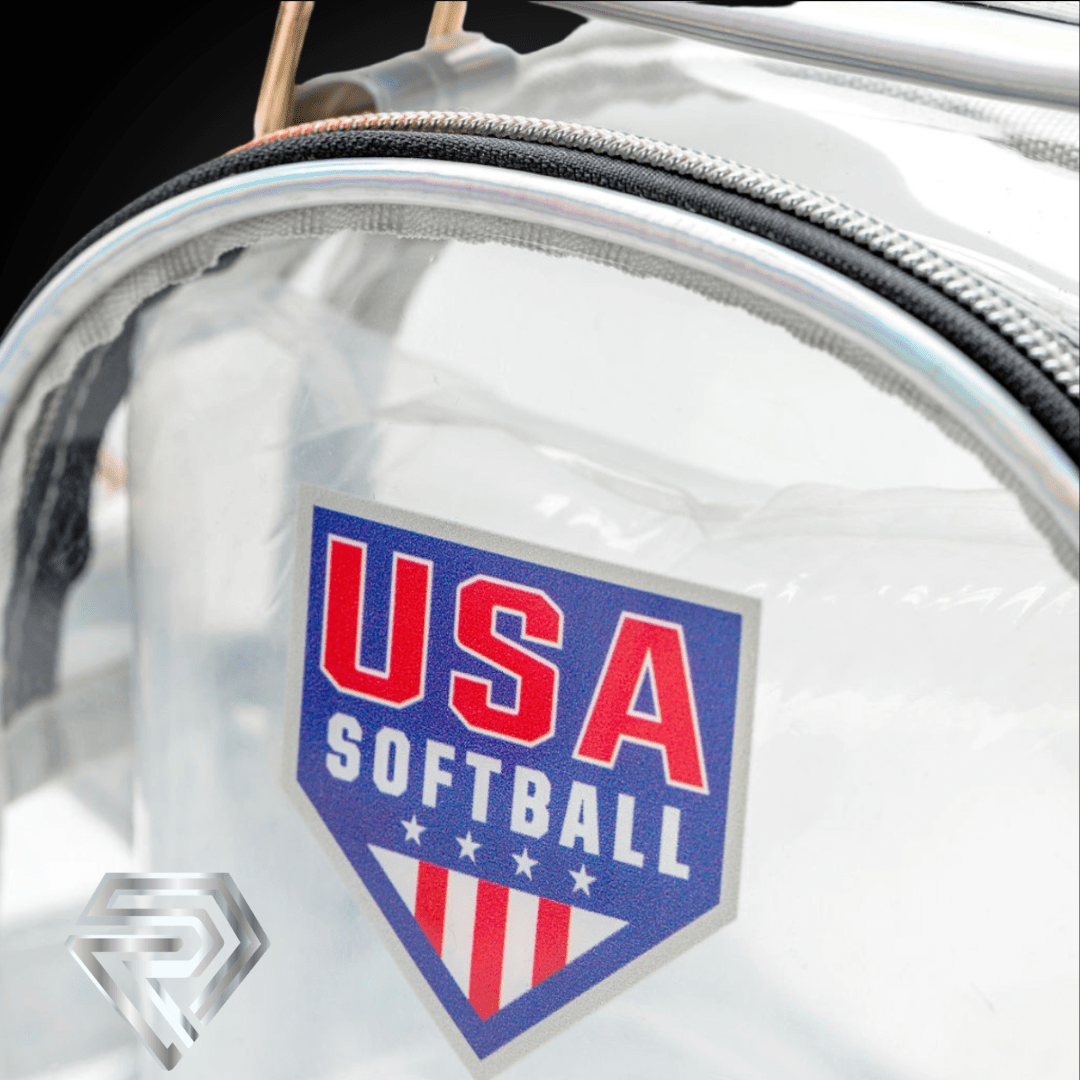 USA Softball Clear Stadium Bag Clear - Rosie's Nothing to Hide Cross - Body Bag - Resilient SFBL