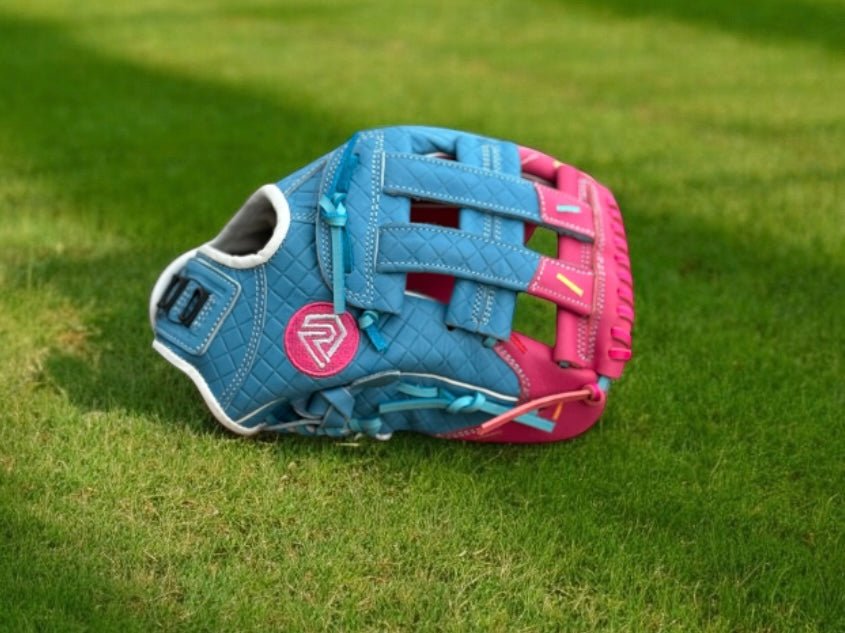 Youth Ball Glove - Ice Cream glove (Cotton Candy Blue and Pink) - Resilient SFBL