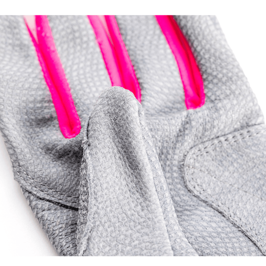 Youth Fastpitch Batting Gloves - Grey and Hot Pink - Resilient SFBL