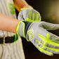 Youth Fastpitch Batting Gloves - Grey and Neon Green - Resilient SFBL