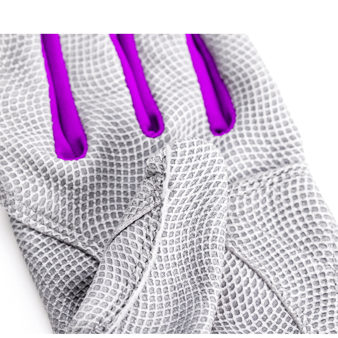 Youth Fastpitch Batting Gloves - Grey and Purple - Resilient SFBL