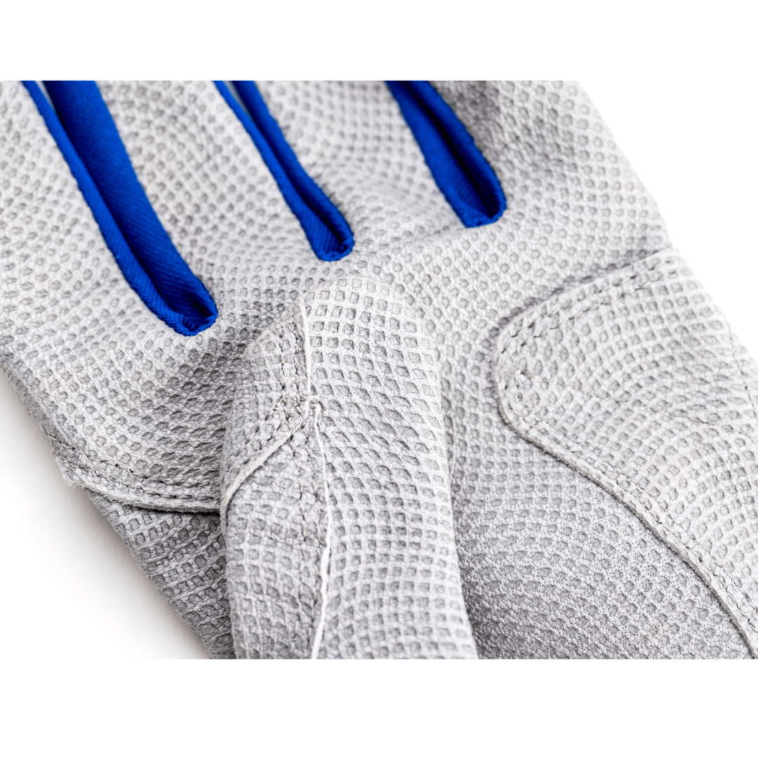 Youth Fastpitch Batting Gloves - Grey and Royal Blue - Resilient SFBL